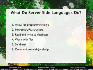 Server Side Programming | KEY