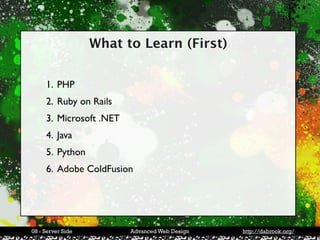 Server Side Programming | KEY