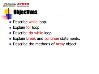 10. session 10 loops and arrays | PPT