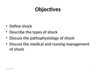 SHOCK AND NURSING INTERVENTIONS. BSC NURSING STUDENTS | PPTX