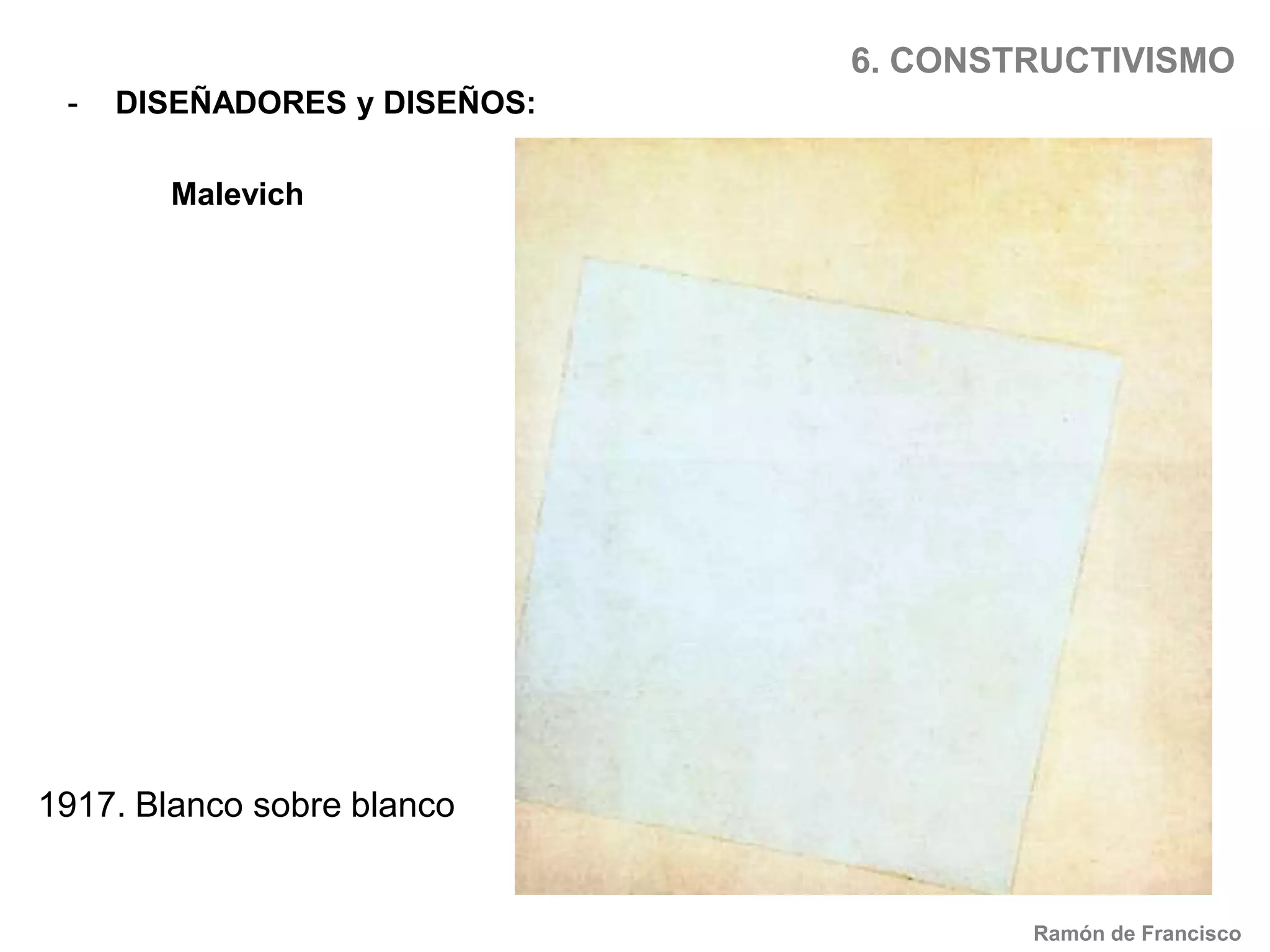 5. De StijlDISEÑADORES y DISEÑOS:Thomas RietveldSilla “Roja/Azul”1918Ramón de Francisco