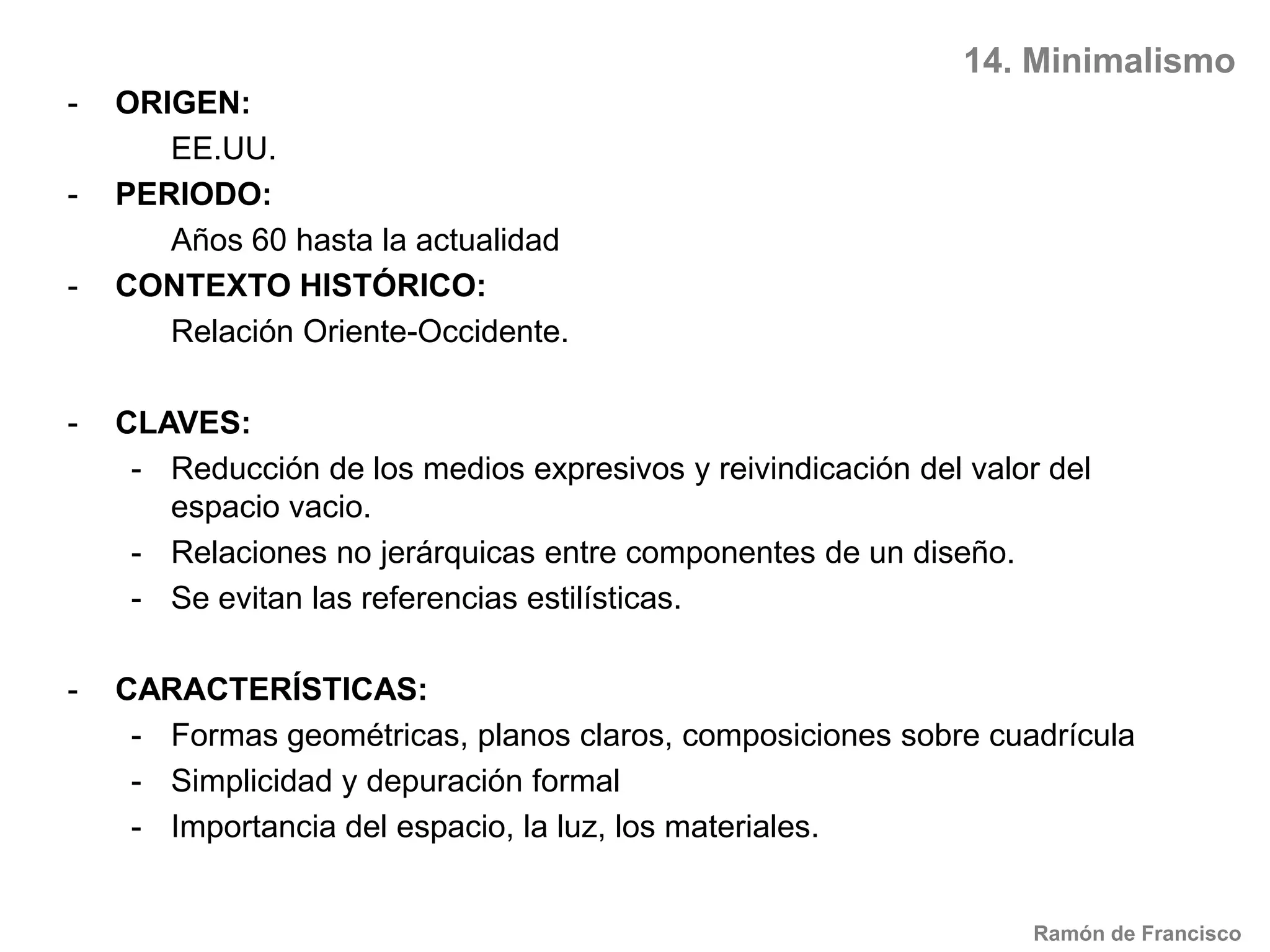 DISEÑO ORGÁNICORamón de Francisco