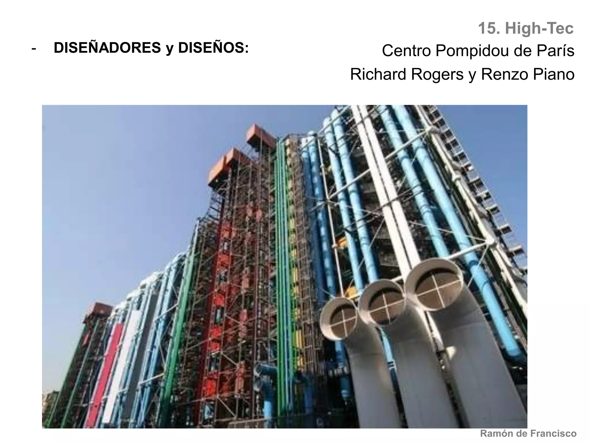 Usos de materiales naturales y sintéticos, especialmente aquellos que pueden moldearse fácilmente (plásticos)Ramón de Francisco