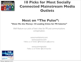 10 Socially Connected Mainstream Media Outlets