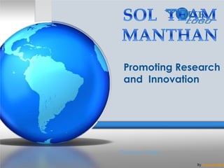 Presenter Name
Promoting Research
and Innovation
By PresenterMed
 