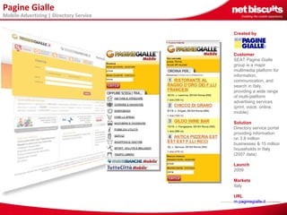 Created by   Customer   SEAT Pagine Gialle group is a major multimedia platform for information, communication, and  searc...