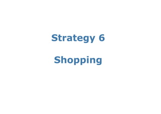 Strategy 6

Shopping
 