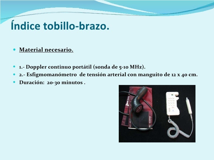 Taller de medición índice tobillo brazo