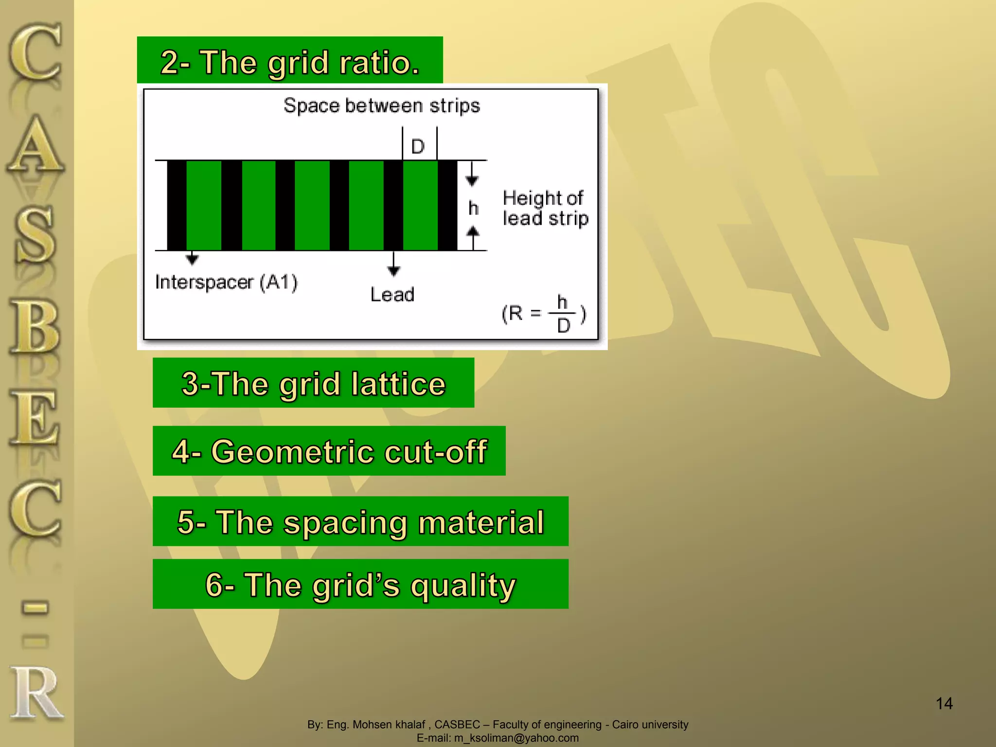By: Eng. Mohsen khalaf , CASBEC – Faculty of engineering - Cairo university
E-mail: m_ksoliman@yahoo.com
14
 