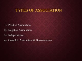 Theory of Association in Statistics | PPTX