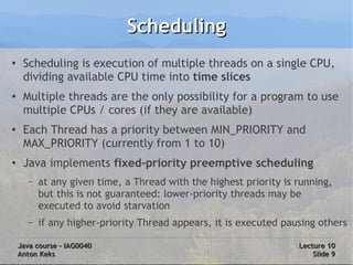 Java Course 10: Threads and Concurrency | PDF