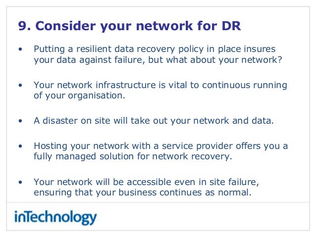 network disaster recovery planning