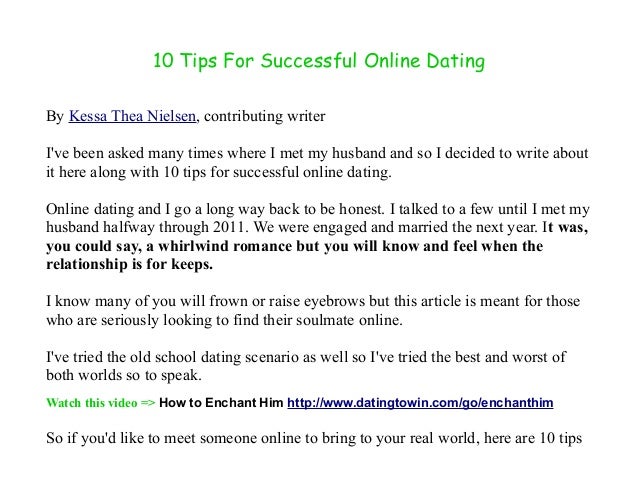 7 steps to online dating succes…