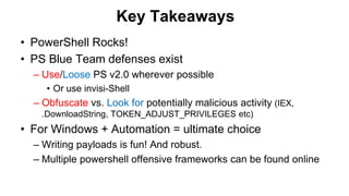 Powershell-hacking-1nTh35h311-BSidesTLV2019 | PDF