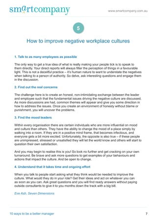 www.smartcompany.com.au




                                                 5

            How to improve negative workpl...