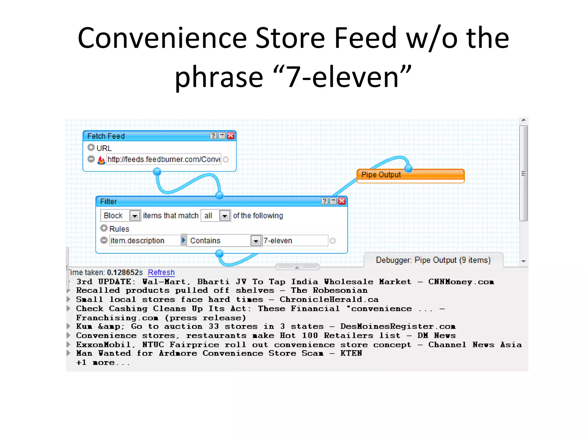 Convenience Store Feed w/o the phrase “7-eleven” 