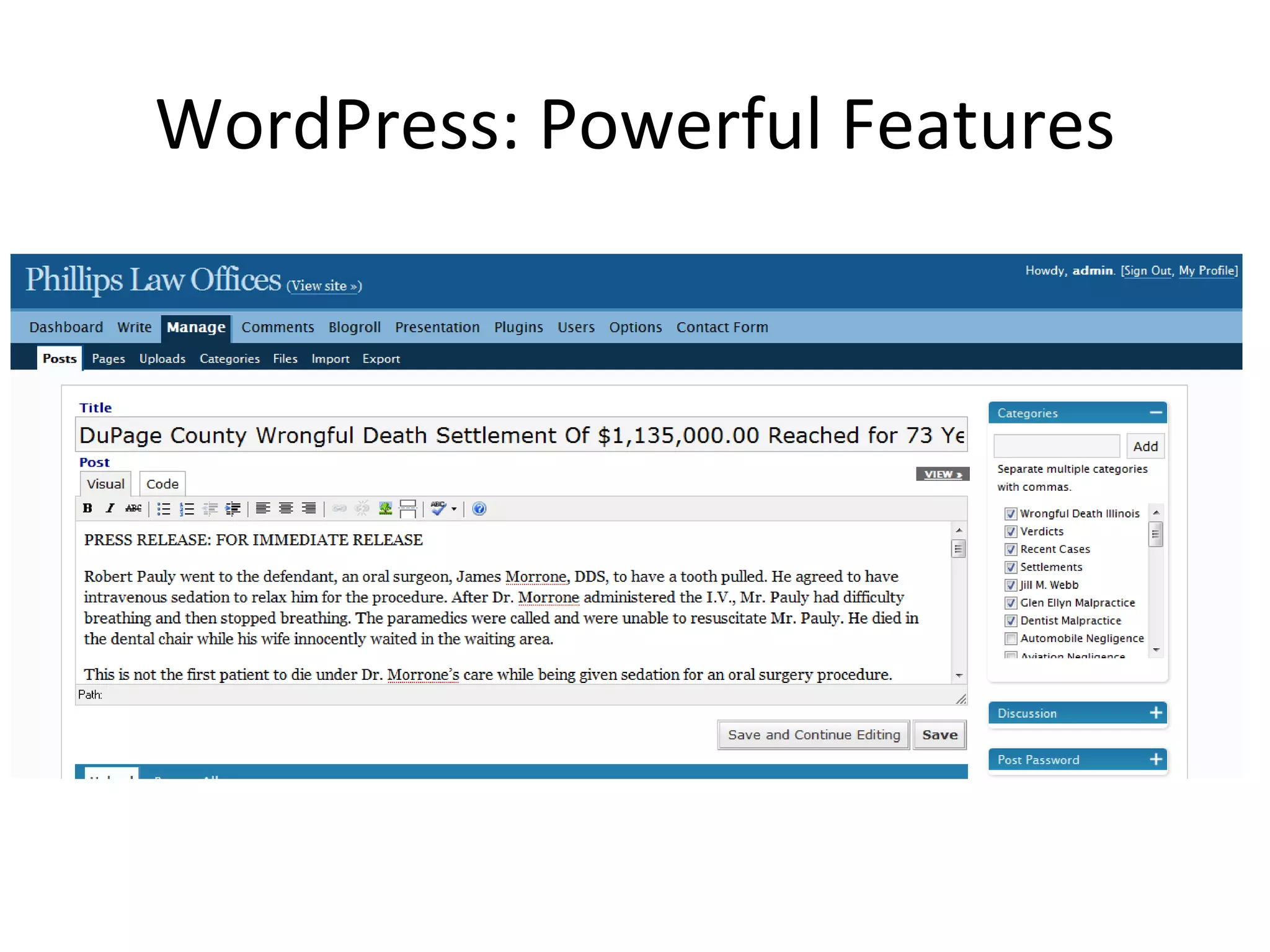 WordPress: Powerful Features 