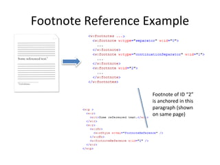 10 wordprocessing ml subject - footnotes and endnotes | PPTX