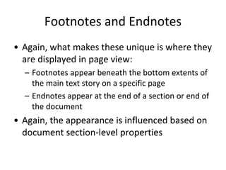 10 wordprocessing ml subject - footnotes and endnotes | PPT