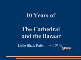 10 Years of  The Cathedral  and the Bazaar Little Black Rabbit  小兔黑黑  