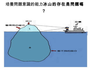 培養問題意識的能力 冰山的存在是問題嗎？   