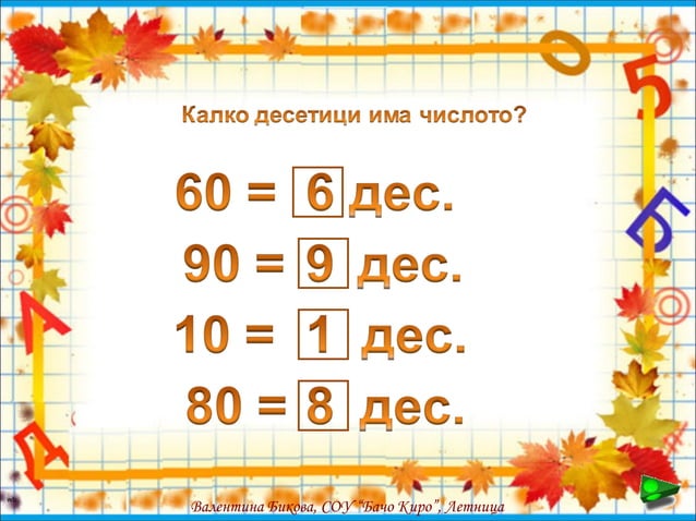 числата до 100