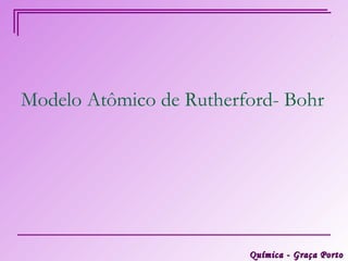 Modelo Atômico de Rutherford- Bohr




                         Química - Graça Porto
 
