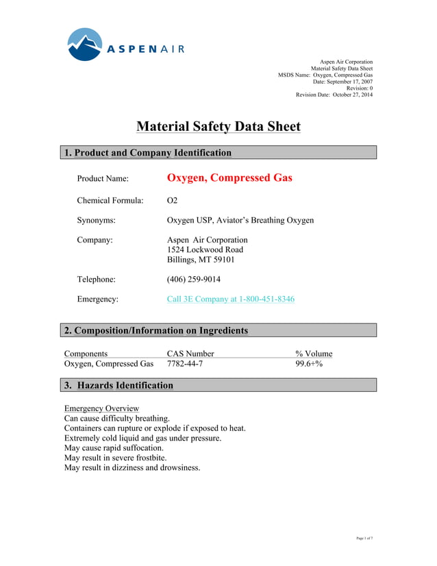 100.00.10.23 msds oxygen, compressed gas | PDF