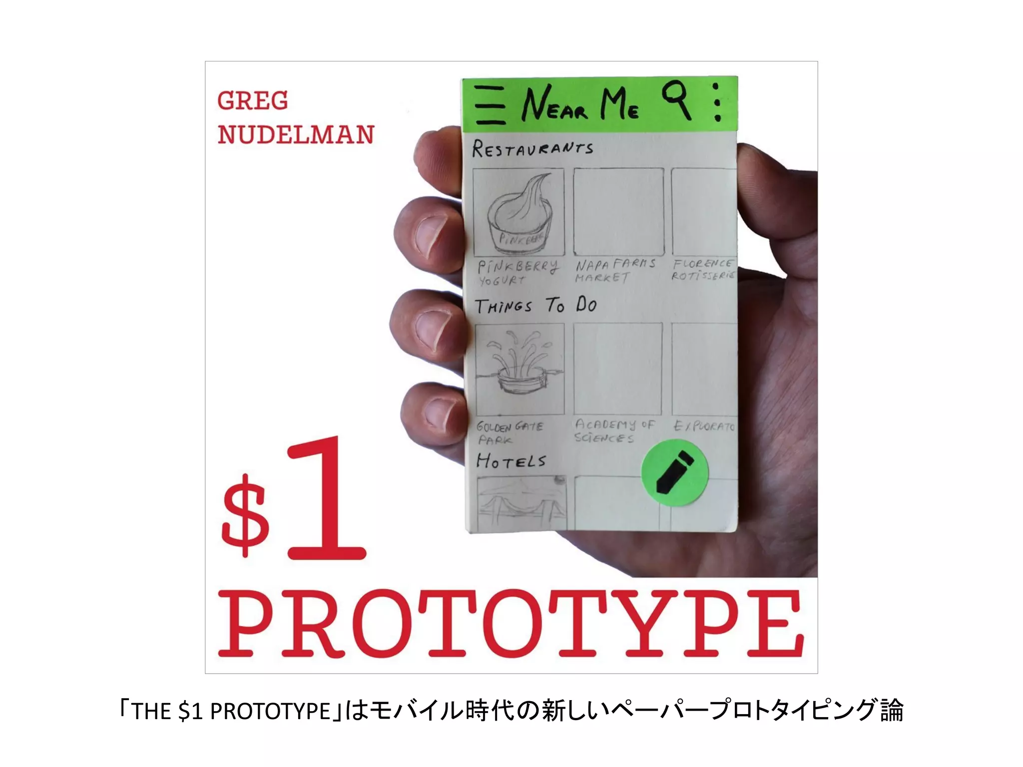 「THE $1 PROTOTYPE」はモバイル時代の新しいペーパープロトタイピング論
 