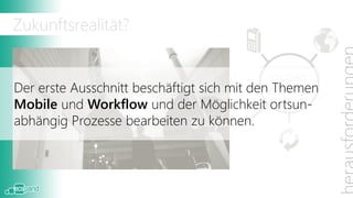 Zukunftsrealität?


So oder so ähnlich könnten wir schon bald mit
Dokumenten arbeiten. Synchronisiert über die Cloud
                                          arbeiten mit
mit komfortablen Editier- und Suchfunktionen.
                                           Dokumenten
 