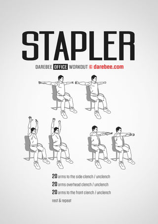 100 office workouts by Darebee 