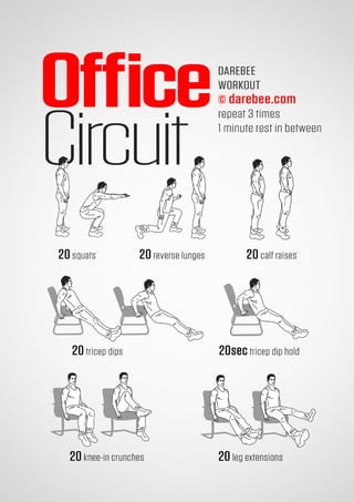 100 office workouts by Darebee 