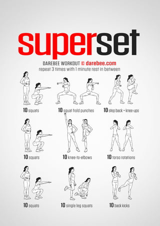 100 office workouts by Darebee 