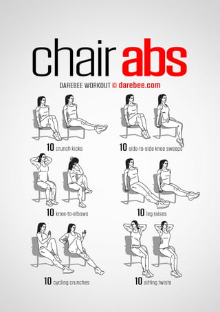 100 office workouts by Darebee 