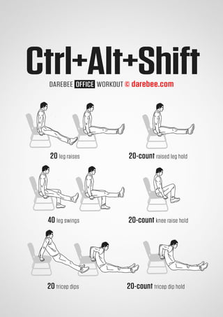 100 office workouts by Darebee 