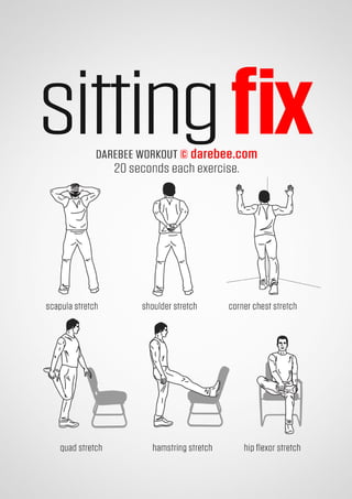 100 office workouts by Darebee 