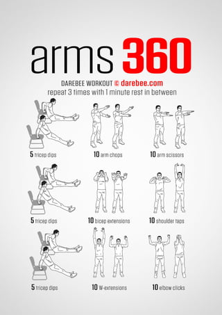 100 office workouts by Darebee 