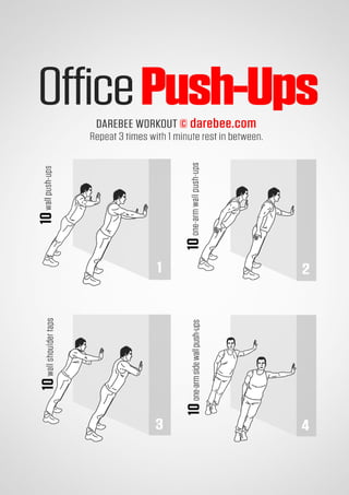 100 office workouts by Darebee 