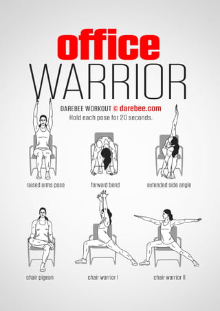 100 office workouts by Darebee 