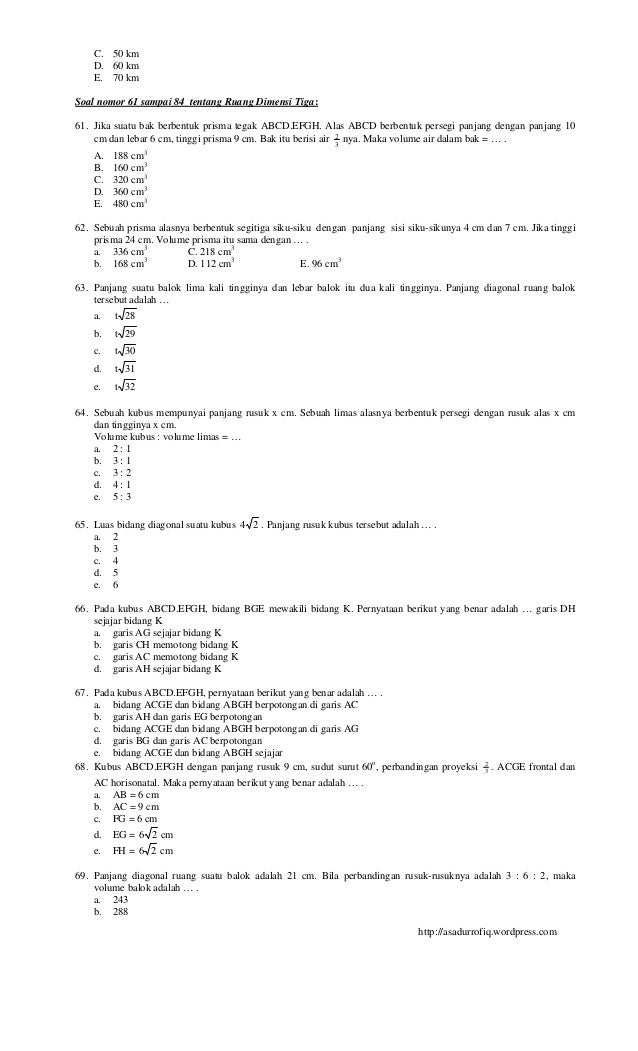 100 Soal Matematika Sma Kelas X Semester 2