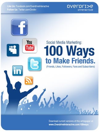 100 ways to make friends ( Overdrive interactive ene 2010)