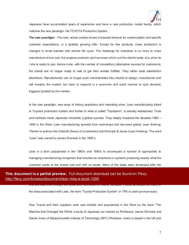 Lean Mba E Book
