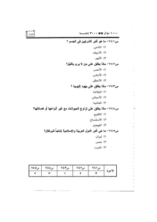 الف سؤال وثلاثة الاف اجابة