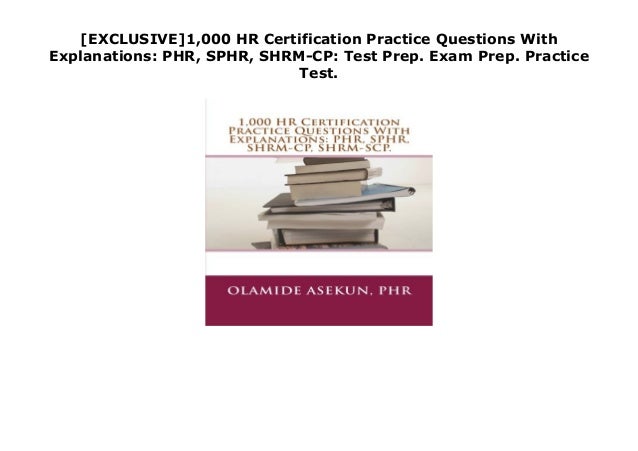SPHR Exam