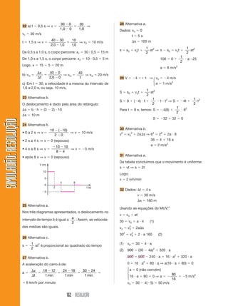 834 (UFPel-RS) No circuito esquematizado, as lâm-padas 
são idênticas e a resistência de cada uma vale 
120 Ω. A diferença de potencial mantida entre os 
pontos A e B é igual a 270 V. 
L2 
R1  3  R3  5  
R2  4  i3  i1  10A 2A 
1,5 V 3 V 
140 SIMULADÃO 
837 (PUC-SP) A figura mostra um circuito elétrico 
onde as fontes de tensão ideais têm fem e1 e e2. As 
resistências de ramo são R1  100 Ω, R2  50 Ω e R3 
 20 Ω; no ramo de R3 a intensidade da corrente é 
de 125 miliampères com o sentido indicado na figu-ra. 
A fem e2 é 10 volts. 
Analisando o circuito, responda às seguintes questões: 
a) Qual a resistência equivalente à associação de 
resistores formada pelas quatro lâmpadas? 
b) Qual a corrente elétrica que passa na lâmpada L3? 
c) Se a lâmpada L3 for retirada da associação, o bri-lho 
de L4 aumenta, diminui ou não se altera? Justifi-que 
sua resposta. 
835 (UFSM-RS) A diferença de potencial no resistor 
R2 do circuito mostrado na figura vale, em volts: 
a) 48 b) 32 c) 16 d) 8 e) 4 
836 (UFLA-MG) No circuito apresentado na figura 
estão representadas diversas fontes de força 
eletromotriz, de resistência interna desprezível, que 
alimentam os resistores 
R1  1,75 Ω e R2  1,25 Ω. 
 
A corrente i no circuito é de: 
a) 6,0 A c) 4,5 A e) 3,0 A 
b) 5,0 A d) 2,0 A 
O valor de e1 é: 
a) 3,0 volts d) 1,5 volt 
b) 2,5 volts e) zero 
c) 2,0 volts 
838 (UFMG) Na figura, vê-se um circuito formado 
por dois resistores, R1 e R2, de 5,0 Ω cada um, um 
capacitor de 1,0  105 F e uma bateria de 12 V; um 
amperímetro está ligado em série com o capacitor. 
Nesta situação, o capacitor está totalmente 
carrregado. 
bateria capacitor 
A 
Com base nessas informações: 
a) Determine a leitura do amperímetro. 
b) Calcule a carga elétrica armazenada no capacitor. 
c) Explique o que acontecerá com a energia armaze-nada 
no capacitor, se a bateria for desconectada do 
circuito. 
839 (MACK-SP) No circuito elétrico representado a 
seguir, o voltímetro e o amperímetro são ideais. 
Observa-se que, com a chave ch aberta, o voltímetro 
marca 30 V e, com ela fechada, o amperímetro mar-ca 
2 A. 
L1 L4 
L3 
A B 
Fonte 1 Fonte 2 
  
 
 
 
 
 
 
 
1,75  
1,25  
9 V 
1,5 V 
3 V 
i 
R1 
R2 
R3 
e2 
e1 
 
 
 
 
i  125 mA 
R1 
amperímetro 
 