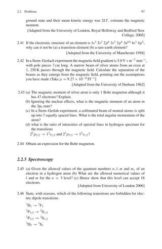 24.5
t
t = 484 min
1.101 The best values of a0, a1 and a2 are found by the Least square fit. The residue
S is given by
S =
6
n=1
(yn − a0 − a1xn − a2x2
n )2
Minimize the residue.
∂S
∂a0
= 0, gives
6
n=1
yn = na0 + a1

xn + a2

x2
n (1)
∂S
∂a1
= 0 gives

xn yn = a0

xn + a1

x2
n + a2

x3
n (2)
∂S
∂a2
= 0 gives

x2
n yn = a0

x2
n + a1

x3
n + a2

x4
n (3)
Equations (1), (2) and (3) are the so-called normal equations which are to be
solved as ordinary simultaneous equations.
 