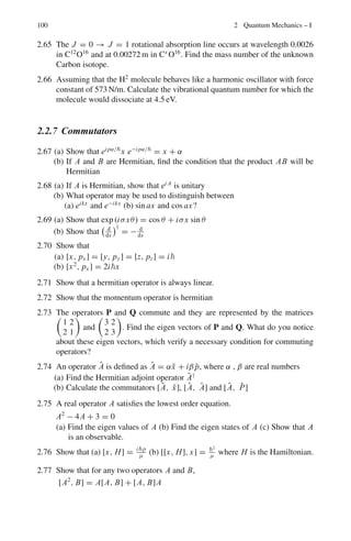 86 1 Mathematical Physics
The ordinates are found by substituting x = 0, 1, 2 · · · 10 in the equation
y = x2
. Thus
area =
1
3
(0+4+8+36+32+100+72+196+128+324+100) = 333.3
In this case Simpson’s rule happens to give exactly the same result as that
from direct integration.
 