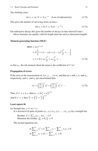 x
 = Np (1.62)
The S.D.,
σ =

Npq (1.63)
 