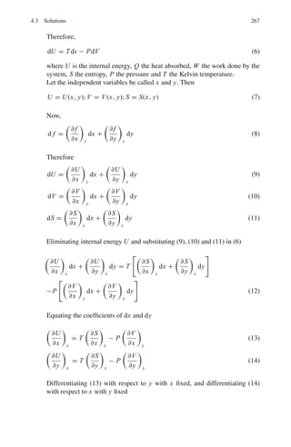 216 3 Quantum Mechanics – II
∴ (Sp + Sn) · (Sp + Sn) = S · S
Sp
2
+ Sn
2
+ 2 Sp · Sn = S2
= 0
1/2(1/2 + 1) + 1/2(1/2 + 1) + 2 Sp · Sn = 0
Or Sp · Sn = −3/4. Or σp · σn = −3
(ii) For triplet state S = 1
3/4 + 3/4 + 2 Sp · Sn = 1(1 + 1)
∴ Sp · Sn = 1/4
But Sp = 1/2σp and Sn = 1/2 σn
∴ σp · σn = 1
3.80 From the definition of angular momentum
L = r × p, we can write
L =
%
%
%
%
%
%
i j k
x y z
px py pz
%
%
%
%
%
%
= i(ypz − zpy) + j(zpx − xpz)
+ k(xpy − ypx )
= iLx + jLy + kLz
Fig. 3.26 Cartesian and polar
coordinates
Lx = ypz − zpy = −i

y
∂
∂z
− z
∂
∂y

Ly = zpx − xpz = −i

z
∂
∂x
− x
∂
∂z

(1)
Lz = xpy − ypx = −i

x
∂
∂y
− y
∂
∂x

If θ is the polar angle, ϕ the azimuthal angle and r the radial distance,
(Fig. 3.26). Then
 