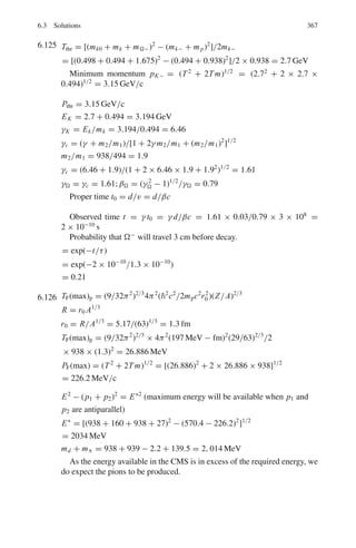 Chapter 5
Solid State Physics
5.1 Basic Concepts and Formulae
Crystal Structure
There are seven crystal systems Cubic, Tetragonal, Orhtorhombic, monoclinic, tri-
clinic, Rhombohedral, Hexagonal. They are distinguished by the axial lengths and
axial angles. The lengths are taken as a, b and c. In the cubic system a = b = c and
the angle between any two axes is a right angle.
Bragg’s equation
2d sin θ = nλ (5.1)
where d is the distance between parallel diffraction planes, θ is the angle between
the incident beam and the diffraction plane and n is the order of diffraction. The
distance d can be related to the lattice parameters of the crystal cell. In the simple
cubic cell the distance between (100) planes is “a”, the lattice parameter. The dis-
tance between parallel (110) planes passing through lattice points is a/
√
2; for (111),
it is a/
√
3. In general distance between parallel planes of indices (hkl) in terms of
the parameter “a” for the cubic system is
d2
=
a2
h2 + k2 + l2
(5.2)
Electrical properties of crystals
The principal attractive force between ions of opposite sign is an electrostatic force.
The repulsive force arises from the interaction of the electron clouds surrounding an
atom. This force arises because of the exclusion principle and is not electrostatic in
nature. Empirically this is represented by b/rn
, where b and n are constants, and r
is the anion-cation distance.
291
 
